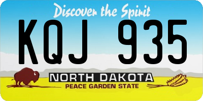 ND license plate KQJ935