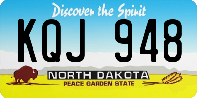 ND license plate KQJ948