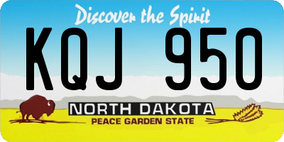 ND license plate KQJ950
