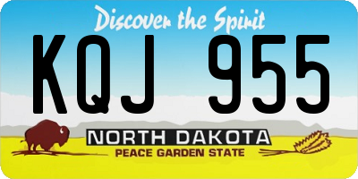 ND license plate KQJ955