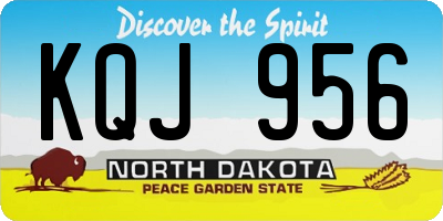 ND license plate KQJ956