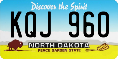 ND license plate KQJ960