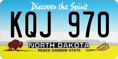 ND license plate KQJ970