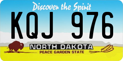 ND license plate KQJ976