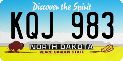 ND license plate KQJ983