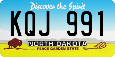 ND license plate KQJ991