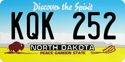ND license plate KQK252