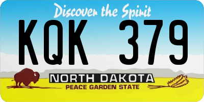 ND license plate KQK379