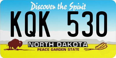 ND license plate KQK530
