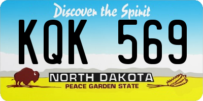 ND license plate KQK569