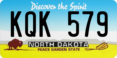 ND license plate KQK579