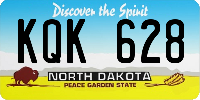 ND license plate KQK628
