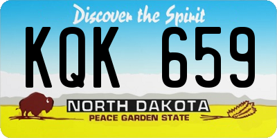 ND license plate KQK659