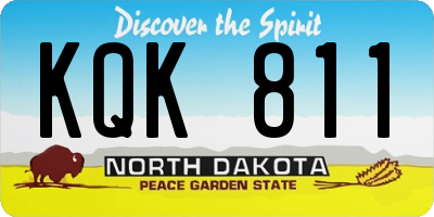 ND license plate KQK811