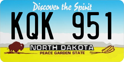 ND license plate KQK951