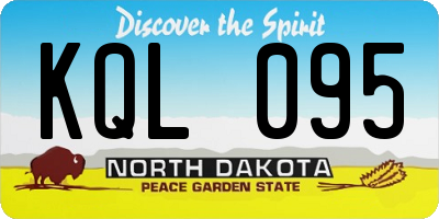 ND license plate KQL095