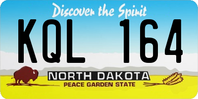 ND license plate KQL164