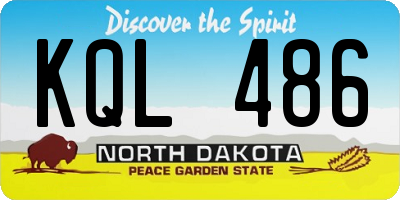 ND license plate KQL486