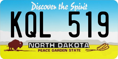 ND license plate KQL519