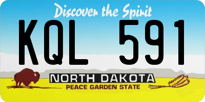 ND license plate KQL591
