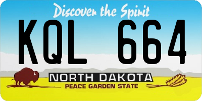 ND license plate KQL664