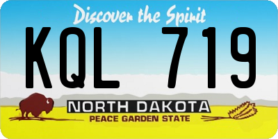 ND license plate KQL719