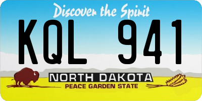 ND license plate KQL941