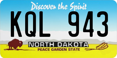 ND license plate KQL943