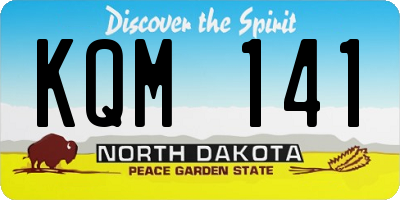ND license plate KQM141