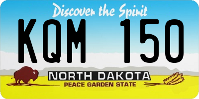 ND license plate KQM150