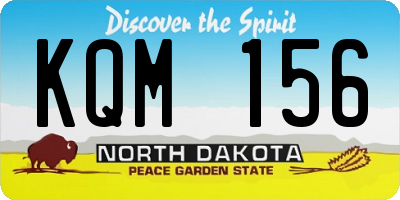 ND license plate KQM156