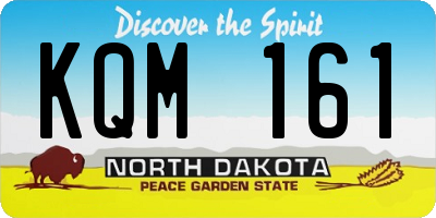 ND license plate KQM161