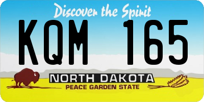 ND license plate KQM165