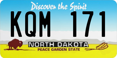 ND license plate KQM171