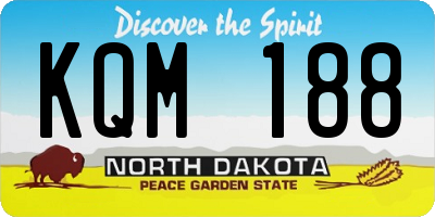 ND license plate KQM188