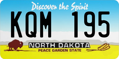 ND license plate KQM195