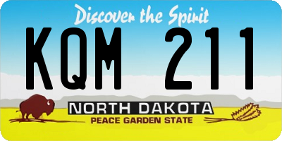 ND license plate KQM211
