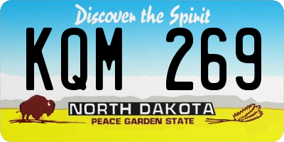ND license plate KQM269