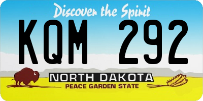 ND license plate KQM292