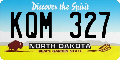 ND license plate KQM327