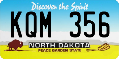 ND license plate KQM356