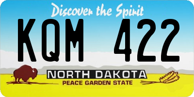 ND license plate KQM422