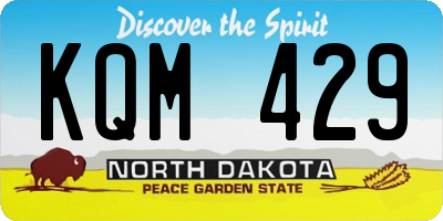 ND license plate KQM429