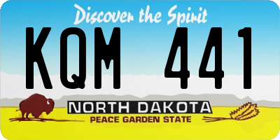 ND license plate KQM441
