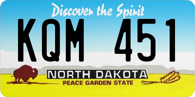 ND license plate KQM451