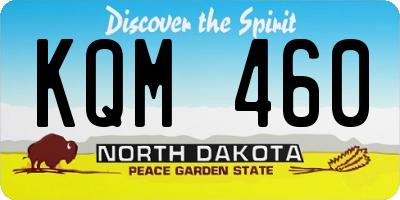 ND license plate KQM460