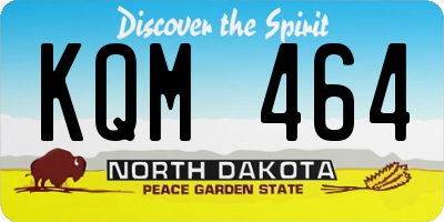 ND license plate KQM464