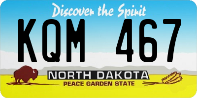 ND license plate KQM467