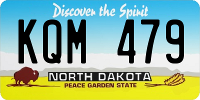 ND license plate KQM479