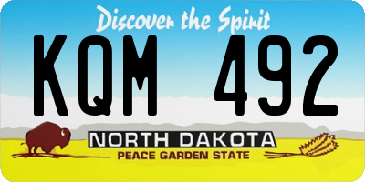 ND license plate KQM492